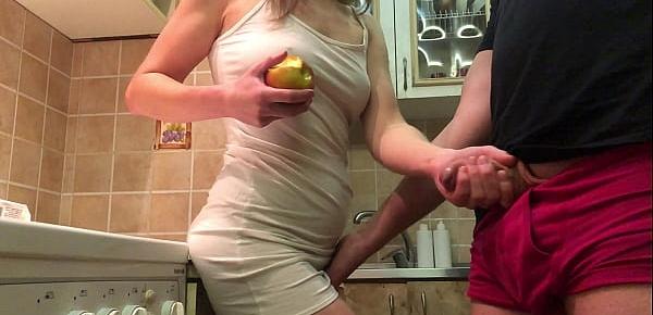  I Feeded My Really Hungry Step Sis With Cum Instead Of Apple. Russian Amateur Video With Conversations